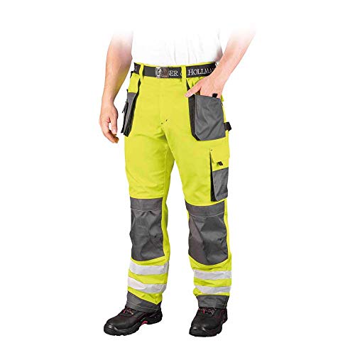 Leber&Hollman LH-FMNX-T_YSB48 - Pantalones protectores (talla 48), color amarillo, gris y negro