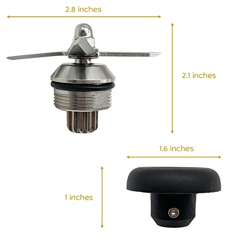Blender Wet Blade Replacement Assembly with 891 Drive Socket 1151 1152 STM102R 104675-1 Compatible with Vitamix 500 5200 6300 VM0103 Standard 1195 15504 15643 15652 58625 58805 64oz and 32oz Container by Gernsen - Used condition - Image 2