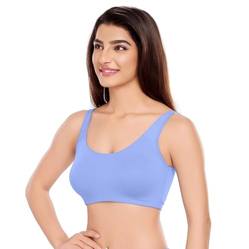 Image of juliet Non Padded Full Coverage Sports Bra for Women | Slip on Bra | Low Impact High Coverage Wireless Support Sports Bra JS 90