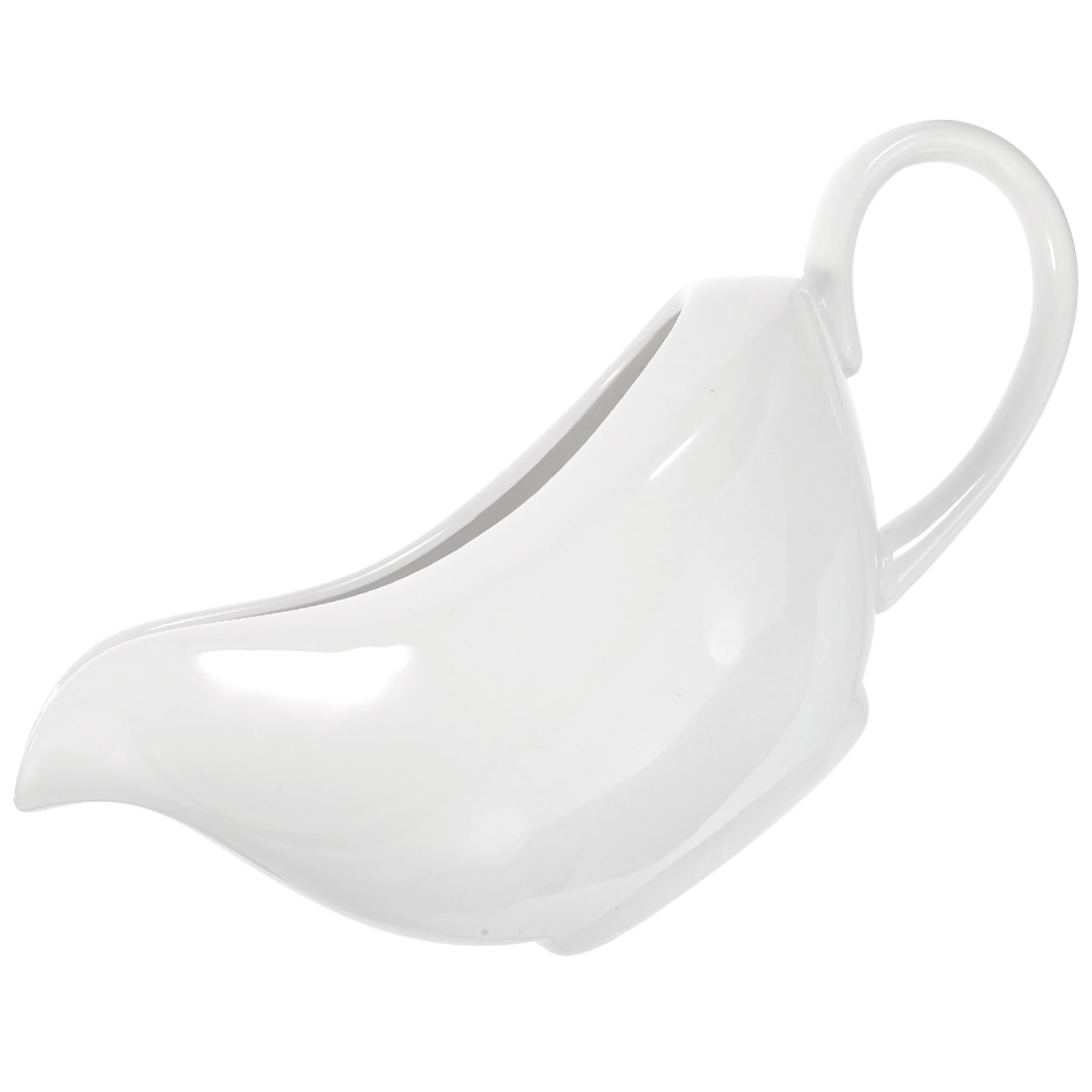 SOLUSTRE Ceramic Gravy Boat with Convenient Pour Spout Sauce Container for Dripless Serving for Home Restaurants and Catering Elegant Design for Sauces and Dressings