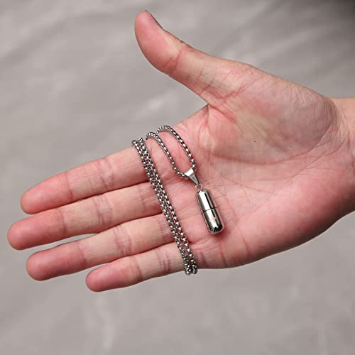 Scddboy Urn Necklace For Ashes,Keepsake Cremation Jewelry For Human,Capsule Pill Necklace For Ashes #TOP5