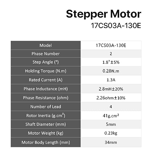 Moteur pas à pas 17CS03A 1.3A idéal pour votre imprimante 3D de bureau - 6