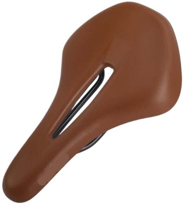Bike Saddle PU Leather Comfortable Soft MTB Road Bicycle Seat One-Piece Hollow Breathable Shockproof Outdoor Cycling Cushion