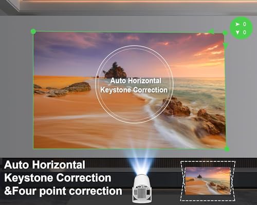Image of BIGASUO Andriod 5G WiFi Projector Home 4K Support 1080P Smartphone Full HD Portable Builtin YouTube Other Apps Auto Keystone 4000 Lumens 200 inch Screen Compatible 4K TV Stick (BG69)