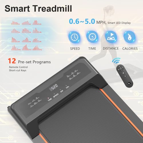 Walking Pad Under Desk Treadmill portátil 2.5 hp 245 lbs miniatura 5
