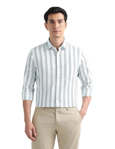 Image of Arrow Checked Slim Fit Mens Formal Shirt - Cotton, Breathable & Comfortable, Full Sleeves Shirts for Men