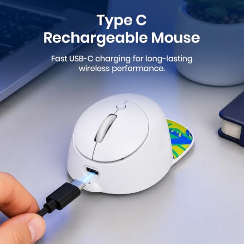 Image of Portronics Toad Cap Wireless Mouse with Bluetooth 5.0 + 2.4GHz Dual Connectivity, Adjustable DPI Upto 2400, Dynamic RGB Lighting, Type-C Rechargeable, 100g (Green)