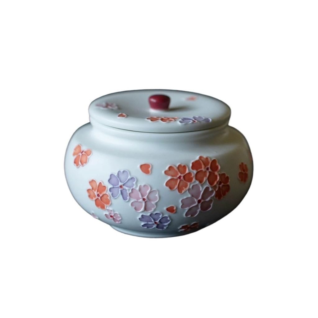 ENGENDER Tea Storage Jar Pastel Ceramic Small Tea Cans For Household Storage Sealed