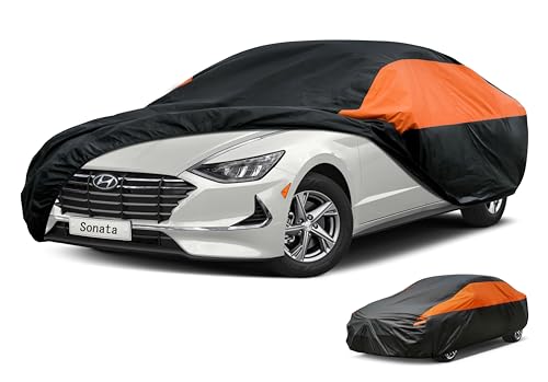 Image of GUNHYI Hyundai Car Cover Custom Fit Hyundai Sonata Waterproof All Weather for Automobiles, Lightweight Full Exterior Cover Outdoor Sun UV Rain Dust Snow Wind Protection.