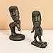 CRCAH Moai Statue Decor - 6 Inch Easter Island Oranment Resin Stone Decoration for Room Accessories Antique Sculpture for Office Desktop (Surfing)