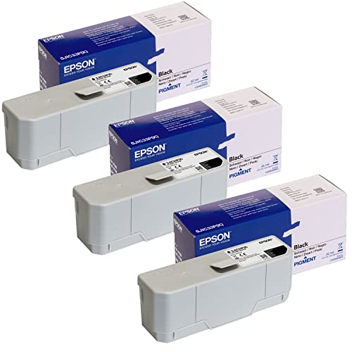 Cartouches d'encre SJIC33P(K) Noir pour imprimante TM-J7200 et TM-J7700 pack de 3 recharges