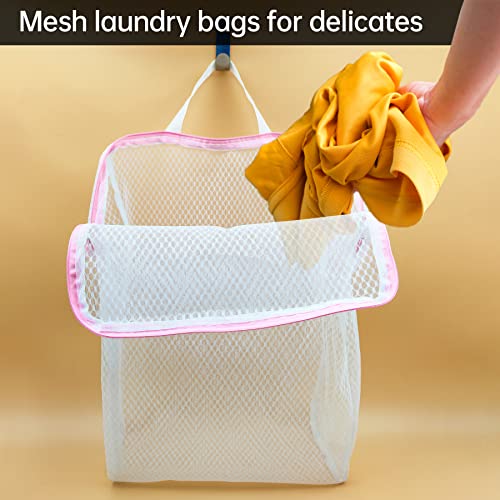 Image of Mesh Laundry Bags with Handle 12 x 8 Inch Delicate Bag (4)