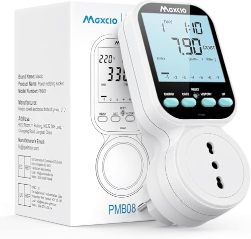 Misuratore Consumo Elettrico, Maxcio Misuratore Corrente con...