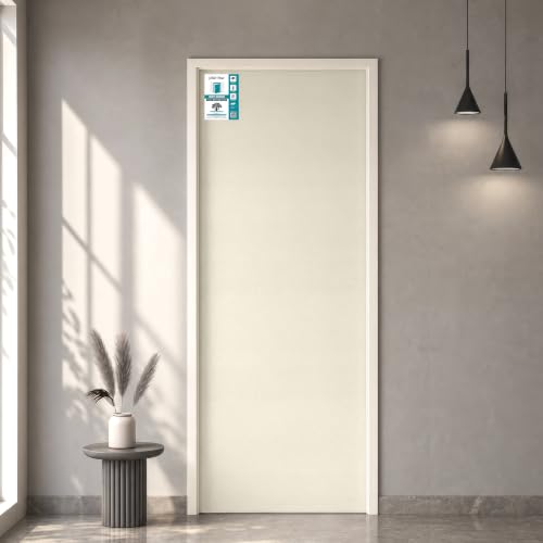 Image of Plantex WPC Doors for Home (30 mm - Thickness) /Waterproof Bathroom Door /2.25x6.75 Feet Wooden Finished Door for Office /Balcony /Kitchen, Density-550 (27x81 inch)