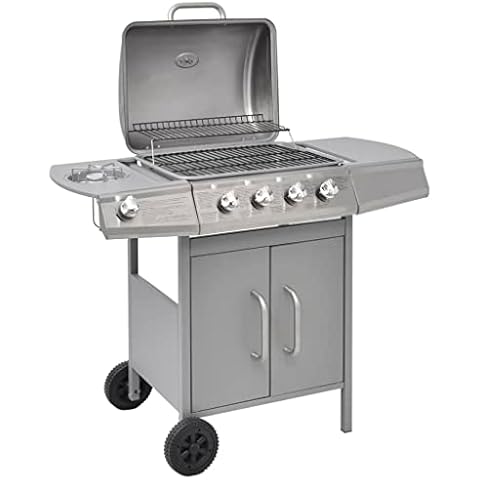 vidaXL 4+1 Cooking Zone Gas Barbecue Grill Cover