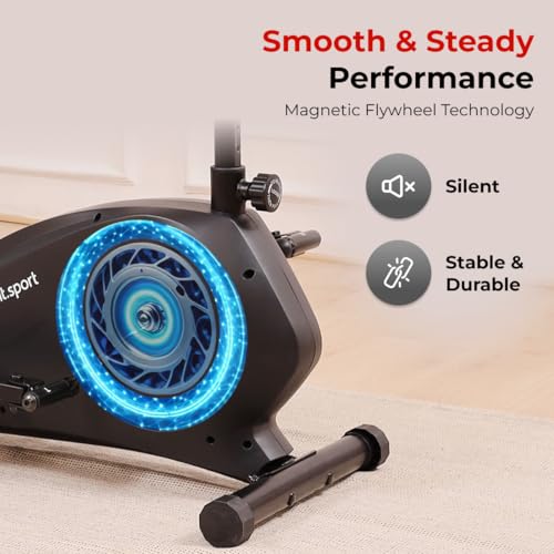 Image of Cult.Sport smartcross Bern Elliptical Cross Trainer | Adjustable Seat | Max Weight: 120kg for Home Gym Fitness with 6 Months Warranty