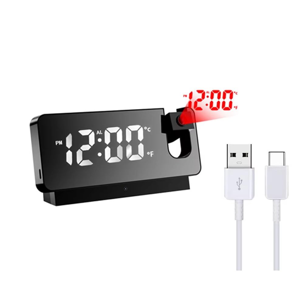 Kdouehg 1080P HD Time Projection AlarmClock IP Network Monitoring Camera WiFi AP Home Surveillance Video Camera