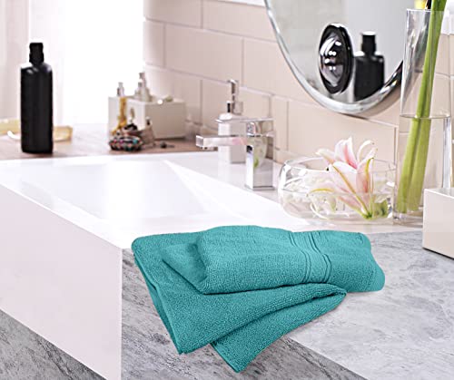 Image of Utopia Towels [6 Pack Premium Hand Towels Set, (16 x 28 inches) 100% Ring Spun Cotton, Ultra Soft and Highly Absorbent 600GSM Towels for Bathroom, Gym, Shower, Hotel, and Spa (Turquoise), UT0900