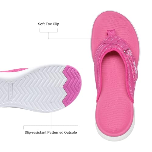 Image of DREAM PAIRS Womens Arch Support Lightweight Flip Flops