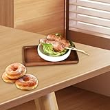 Plateau de service ovale irrégulier en bois pour fruits, collations, desserts, assiette à salade ou fromage, 30 x 15 cm