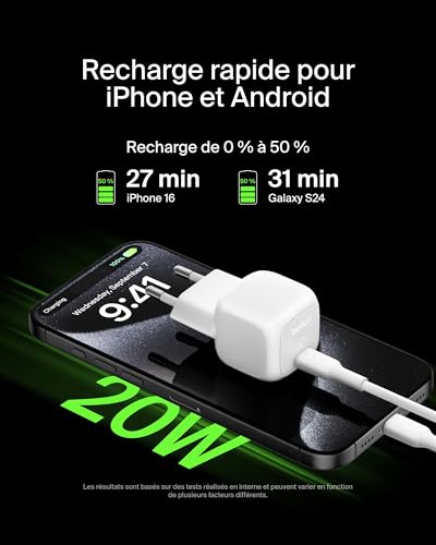 Chargeur USB-C Rapide résout vos pannes de batterie sur iPhone et Google Pixel - 2