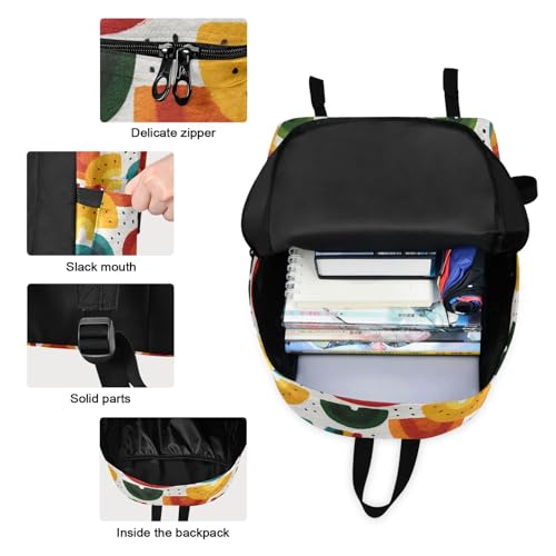 Watercolor Rainbows Print Backpack Set with Lunch Bag, Large Capacity Travel Backpacks and Lunch Box Insulated for Commute Hiking Picnic3