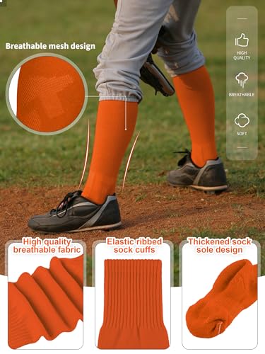 Image of Baseball Socks and Belt Set Cotton Youth Softball Socks for Boys Girls