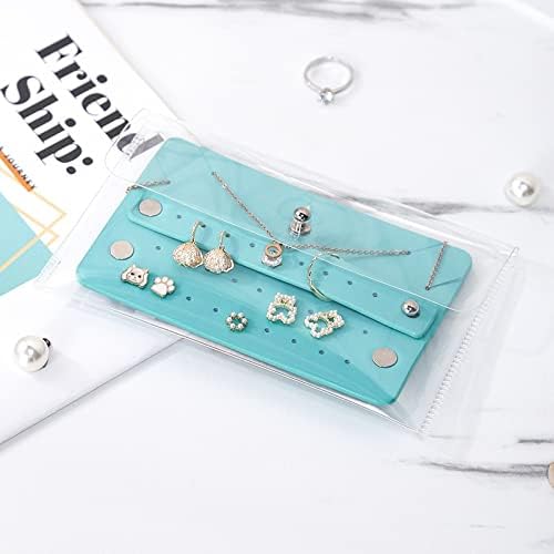 LadayPoa Jewelry Organiser,Jewelry Roll,Small Jewelry Travel Bag Pouch with Removable Board for Necklace,Earrings,Rings - Image 4