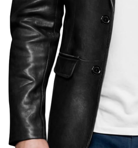 Casual Leather Blazer For Men - Genuine Lambskin Mens Real Leather Jacket Coat3