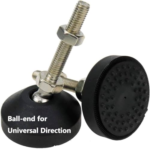 Image of 4Pcs M8x50 Thread Furniture Glide Swivel Leveling Mount Heavy Duty Machine Feet 2 inch Dia Metal Adjustable Feet