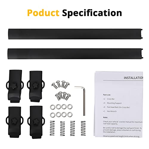 Cheinauto Roof Rack Cross Bar Fit For 2011-2020 Toyota Sienna, Heavy Duty Steel Sienna Cross Bars For Rooftop Cargo Carrier Bag Basket Kayak Canoe Bike Snowboard #TOP6