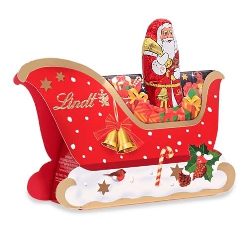 Lindt Schokolade Mini Santa mit Schlitten | 60 g Schokoladenfigur mit...