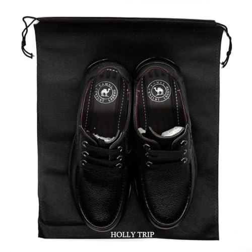 Pack of 10 Travel Shoe Bags, Portable Travel Non-Woven Shoe Packing Organizers Tote Bags w/Drawstring For Men and Women, 15.3"x11.5" (Multicolor)2
