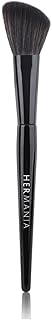 Hermania Professional Angled Blusher Brush Premium Synthetic Hair Cream Blush Applicator Wooden Handle Bronzer Powder Contour Makeup Tool (F80)