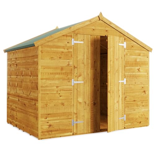 BillyOh 6x8 Master Tongue & Groove Windowless Garden Storage Wooden Shed Apex Roof & Felt 6ft x 8ft