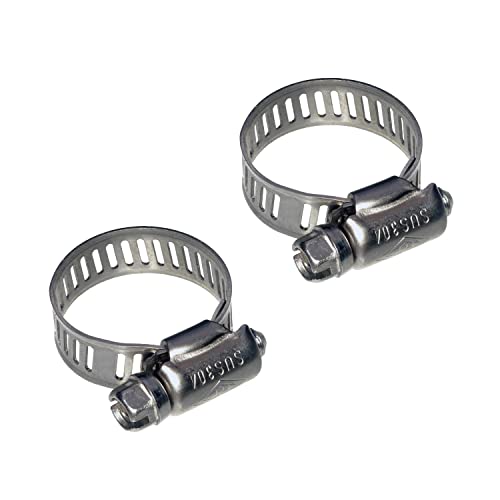 Aquagarden Flexible Reinforced Pond Tubing, 20ft x 3/4” Internal Diameter, Smooth-bore PVC Pond Tubing, Includes 2 stainless steel Hose Clamps, Corrugated, Tough and Strong Tubing,