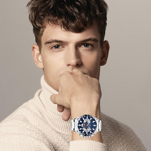 Montre intelligente homme en acier inoxydable cadeau idéal anniversaire