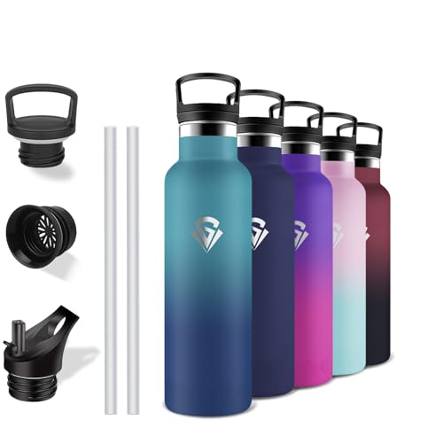Grsta Borraccia Termica - 500ml - Borraccia, Senza BPA, Borraccia con Cannuccia, Senza Perdite, Borraccia Acciaio Inox, Doble Aislamiento, Borraccia Metallo per Scuole, Campeggio, Uffici, Caffè