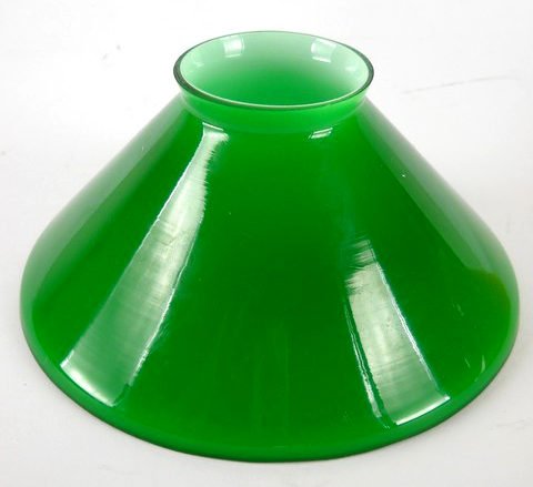 Replacement glass shade cone shape green 15 cm