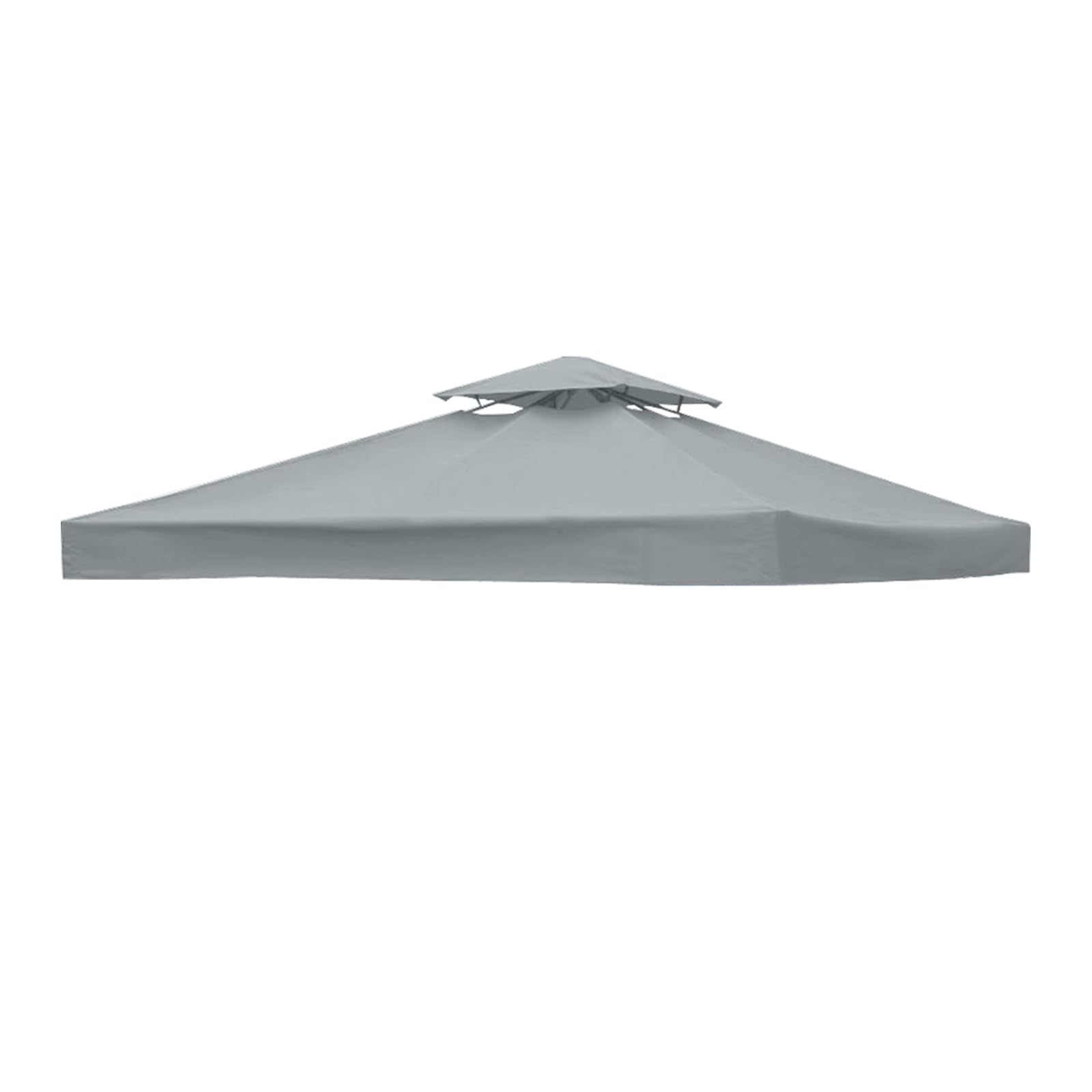 Green Bay 2-Tier Replacement Top Fabric for 3x3m Gazebo Pavilion Roof Canopy Grey