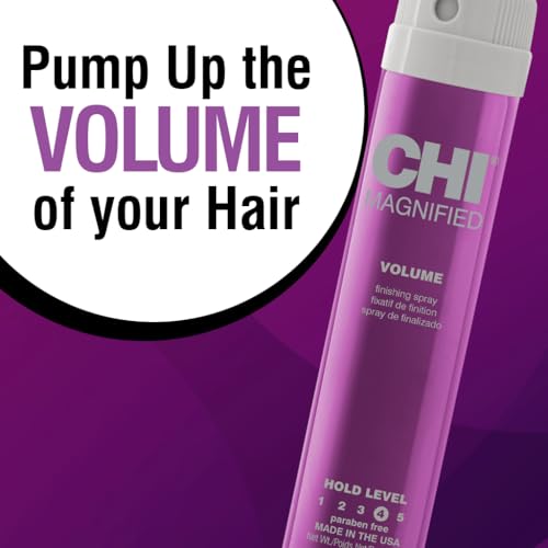 CHI Magnified Volume Finishing Hair Spray, 2.6 Oz | Boosts Volume & Body For Maximum Fullness, Builds Resilience & Strength & Adds Shine - image 3