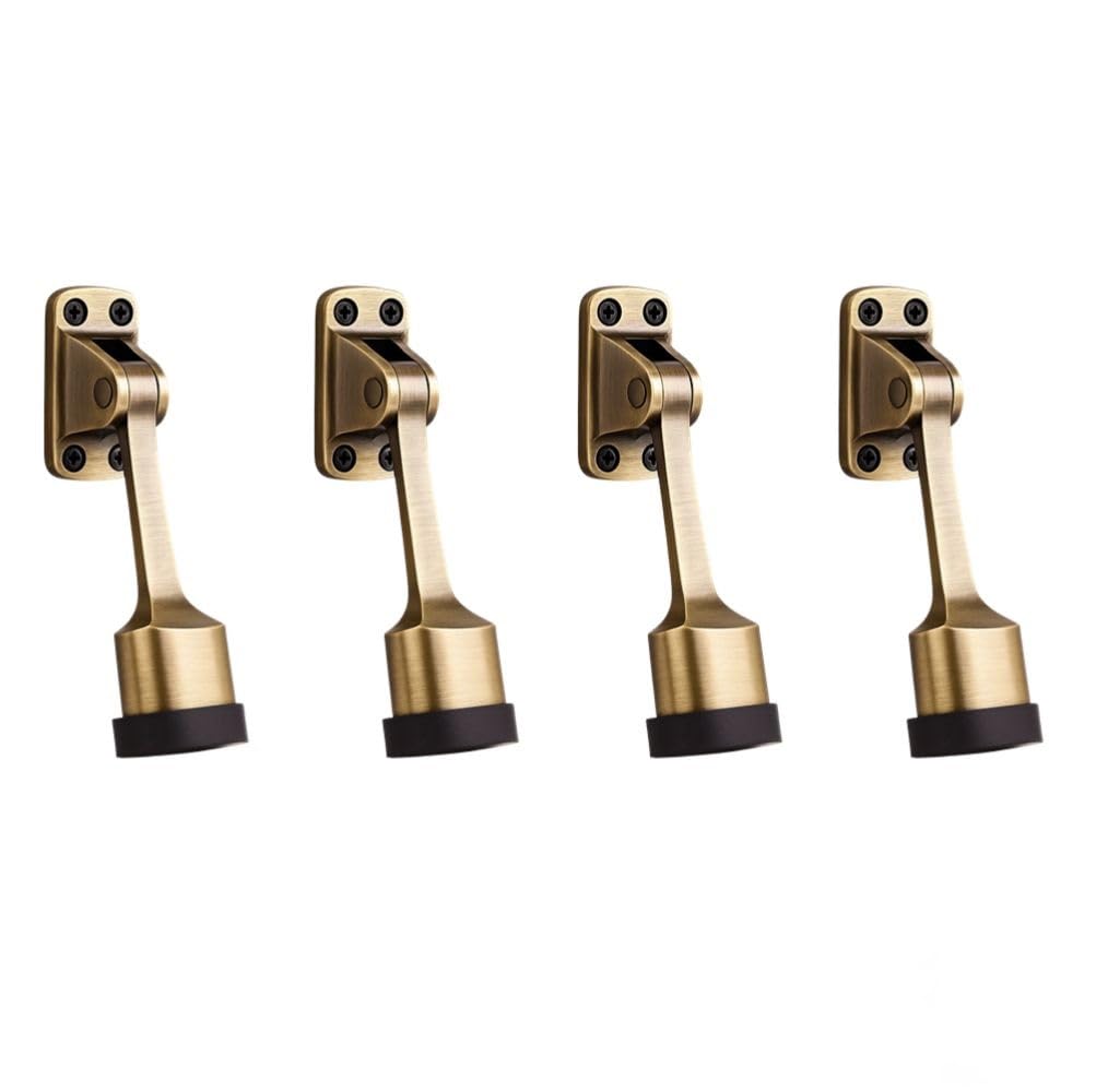 Luxury Door Stopper in Gold | Heavy Duty Metal Door Stops for Home Office | Anti Slip Decorative Door Holder | Modern Gold Finish Door Stop Set for All Floors (Set of 6) — Amazon image 6