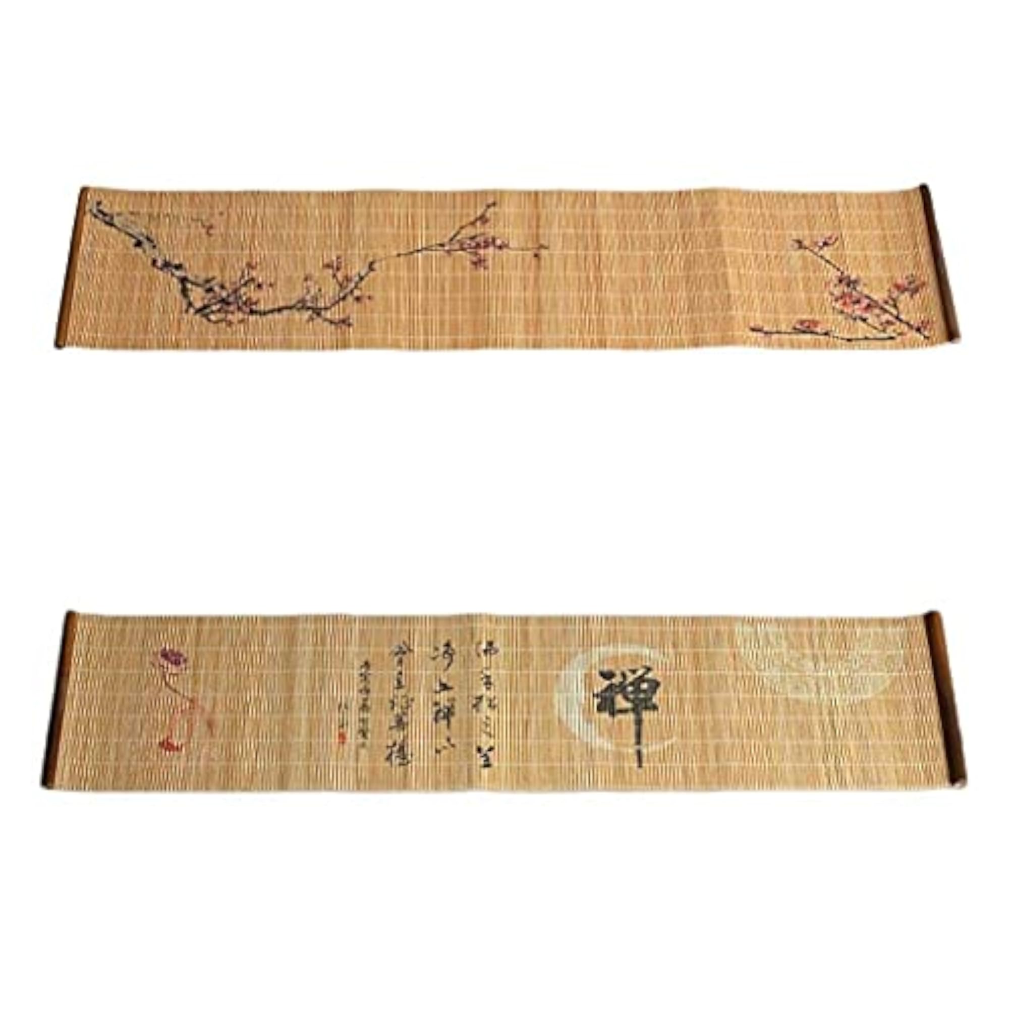 Imported Zen Bamboo Ta Art Ce ny Red Plum Print