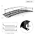 Metal Garden Bridge 8 FT - Durable Decorative Footbridge with Siderails Large Outdoor Bridges, Weight Capacity 770 lbs for Backyard, Creek, Lawn, Stream