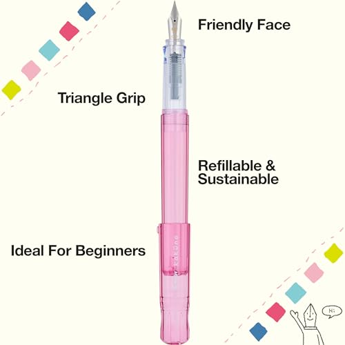 Image of PILOT Kakuno Fountain Pen, Pink Barrel, Fine Nib