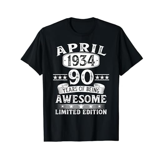Abril 1934 Regalo 90 Años Cumpleaños Hombre Nacido En 1934 Camiseta