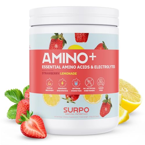 Image of Essential Amino Acids Supplement & Sugar Free Electrolytes Powder - Keto EAA + BCAA Amino Energy Powder - BCAA Electrolyte Hydration Powder Drink for Post Workout Recovery & Muscle Support 30 Servings