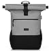 Produktbild RJEU Rolltop Rucksack für Damen und Herren,Daypack mit 12-17 Zoll Laptopfach,Wasserdichter und Anti-Diebstahl (S33-DarkGray)