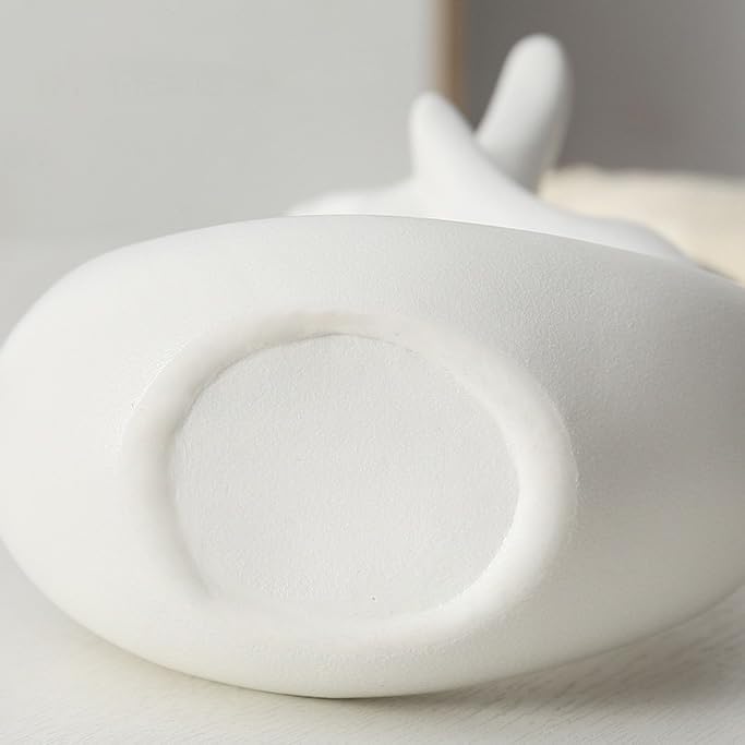 White Vase for Home Decor - Hand Shaped Modern Flower Vases Minimalist Modern Vase Abstract Finger Ceramic Vases for Entryway, Dining Table Centerpiece, and Ideal Gift - Image 8