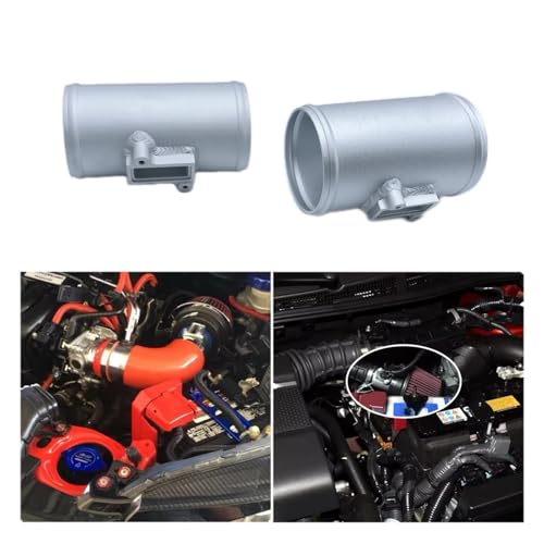 Adaptador de montaje del sensor flujo aire tubo de aluminio de 63mm para caudalimetro MAF 2